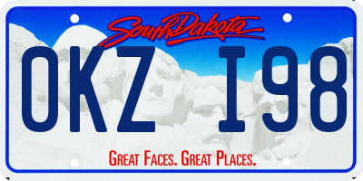 SD license plate 0KZI98