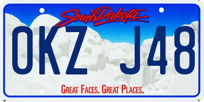 SD license plate 0KZJ48