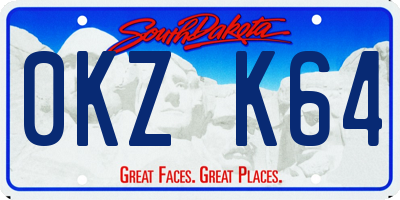 SD license plate 0KZK64