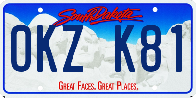 SD license plate 0KZK81