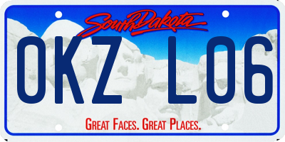 SD license plate 0KZL06
