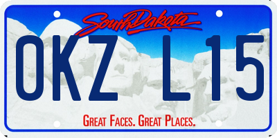 SD license plate 0KZL15