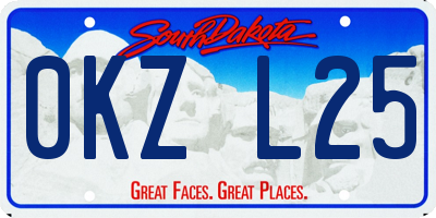 SD license plate 0KZL25