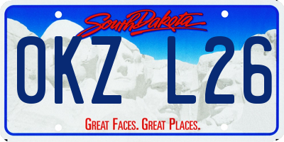 SD license plate 0KZL26