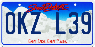 SD license plate 0KZL39
