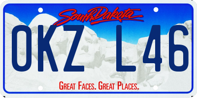 SD license plate 0KZL46