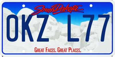 SD license plate 0KZL77