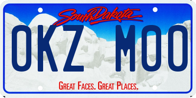 SD license plate 0KZM00