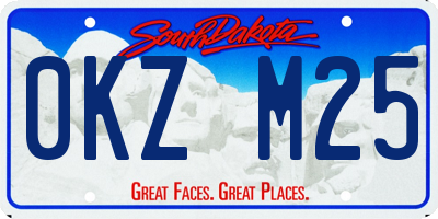 SD license plate 0KZM25