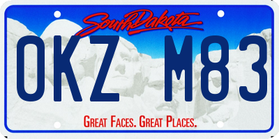 SD license plate 0KZM83