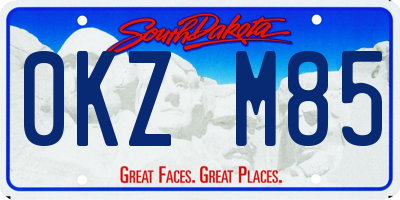 SD license plate 0KZM85
