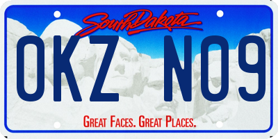 SD license plate 0KZN09