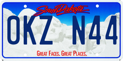 SD license plate 0KZN44