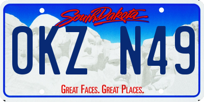 SD license plate 0KZN49