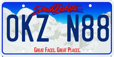 SD license plate 0KZN88