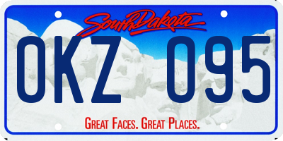 SD license plate 0KZO95