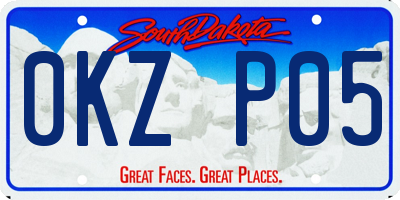 SD license plate 0KZP05