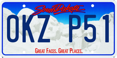 SD license plate 0KZP51