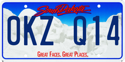 SD license plate 0KZQ14