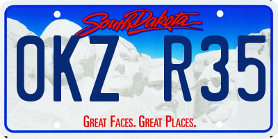 SD license plate 0KZR35