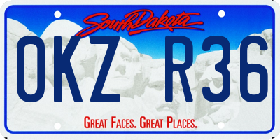 SD license plate 0KZR36