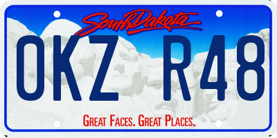 SD license plate 0KZR48