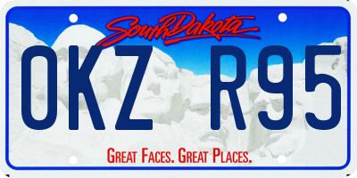 SD license plate 0KZR95