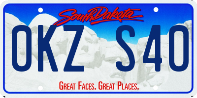SD license plate 0KZS40