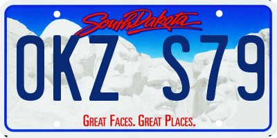 SD license plate 0KZS79