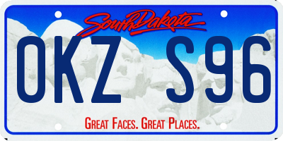 SD license plate 0KZS96