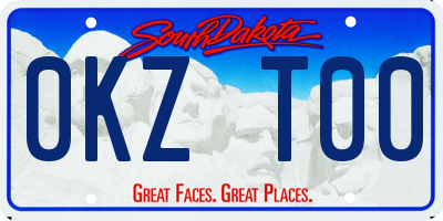 SD license plate 0KZT00