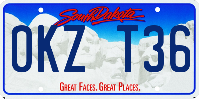 SD license plate 0KZT36