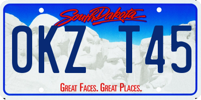 SD license plate 0KZT45