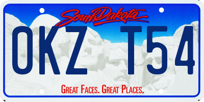 SD license plate 0KZT54