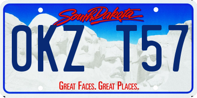 SD license plate 0KZT57