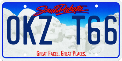 SD license plate 0KZT66