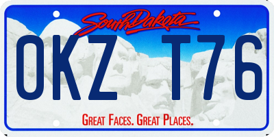 SD license plate 0KZT76