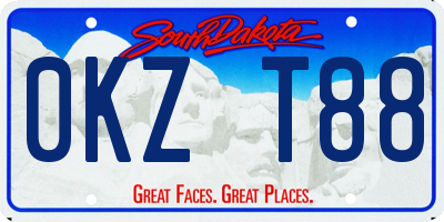 SD license plate 0KZT88