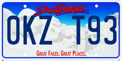 SD license plate 0KZT93