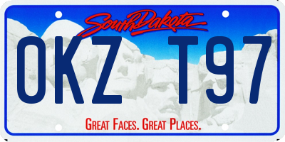 SD license plate 0KZT97