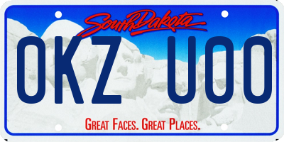 SD license plate 0KZU00