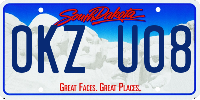 SD license plate 0KZU08