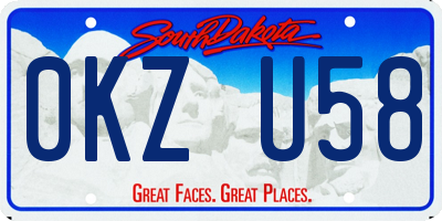 SD license plate 0KZU58