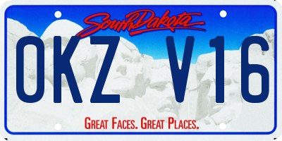 SD license plate 0KZV16