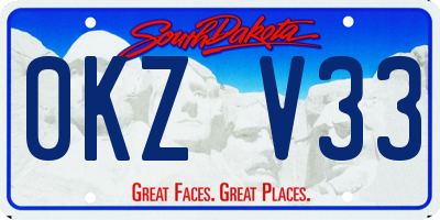 SD license plate 0KZV33