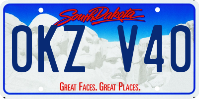SD license plate 0KZV40