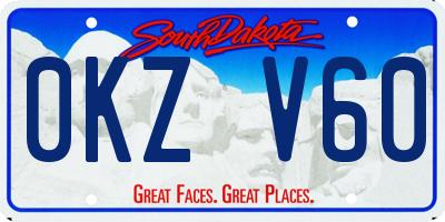 SD license plate 0KZV60