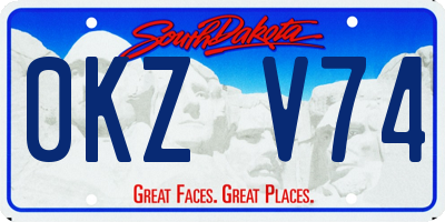 SD license plate 0KZV74