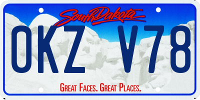 SD license plate 0KZV78
