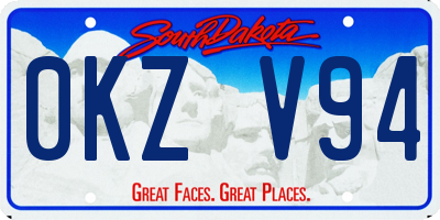 SD license plate 0KZV94